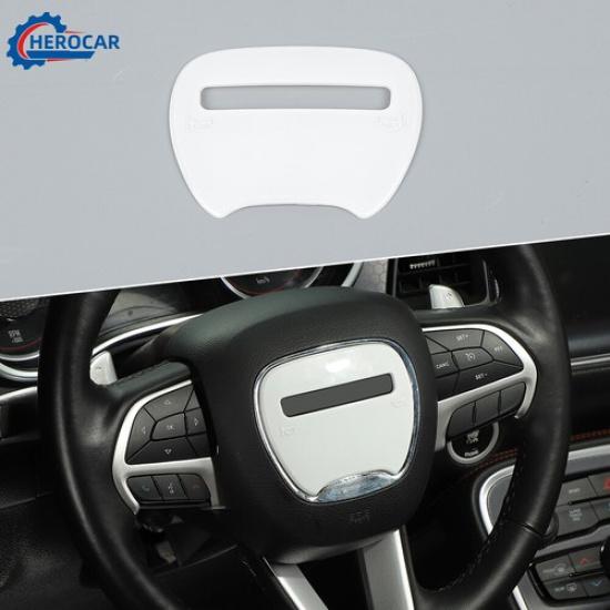 

Steering Wheel Center Trim Cover Panel For Dodge Challenger/Charger White ABS