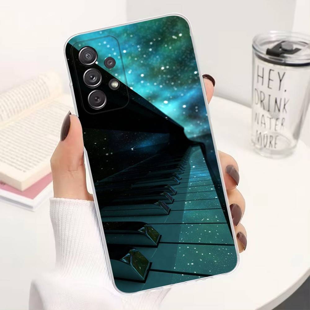 Piano Music Art For Samsung A51,30,71,S9,Ultra,Lite,S23,22,21,PIus,10,20,FE,Transparent, Silicone Case
