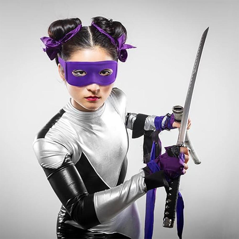 New 4Pcs PVC Ninja Mask For Halloween Cosplay Party Dress-up Accessories