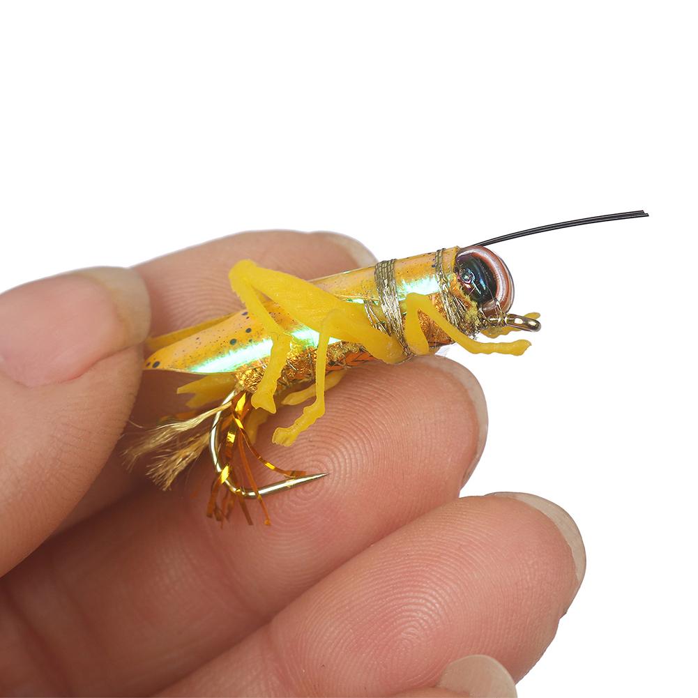 1 Stück Bionische Heuschrecke Heuschrecke Fliegenhaken Köder Insekt Schwimmend Künstlicher Köder Angelgerät Zubehör