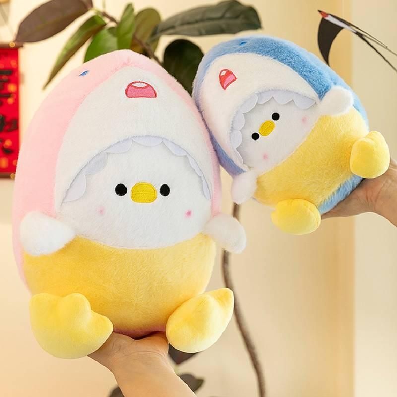 Eggy Party Shark Plush Toy Cartoon Animal Stuffed Doll Room Sofa Gift Decoration