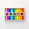 Transparent Rainbow 3D Building Blocks: Educational Acrylic Cubes for Children