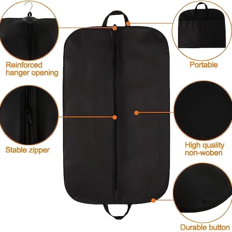 1PC Non-woven Fabric Garment Bag Breathable Dustproof Clothes Cover with Portable Handle for Wardrobe Travel Storage Suit Dress Jacket Coat Protector