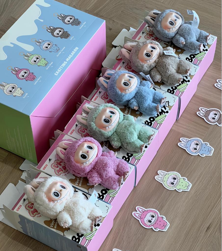 POP MART 1.0 Macaron-serien Blind Box Figur – Søt Samleleke for Dekorasjon & Gave(Enkel boks eller fullt sett)