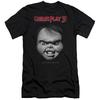 Childs Play Slim Fit T-Shirt Chucky Look Whos Stalking Black Tee Unisex T-Shirt