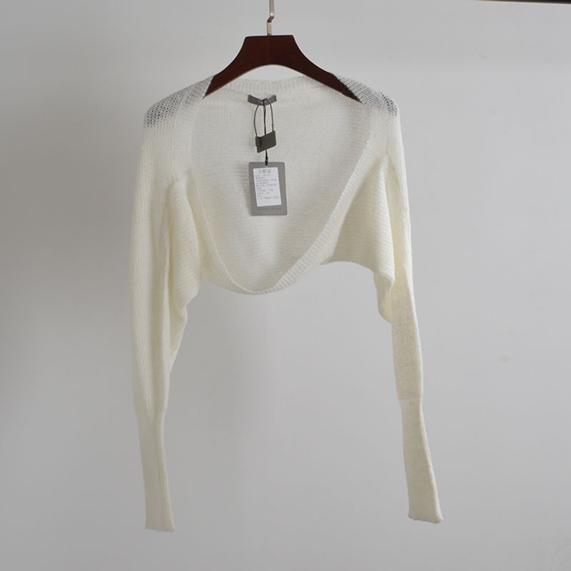 

Easiest for Match Thin Batwing-Sleeved Knitting Cardigan Women 2025 Early Spring New Arrival Outer Match Short Blouse Shawl Cape Top Figure Color All yards