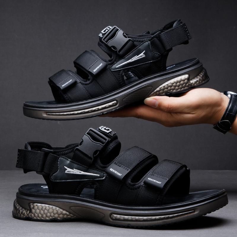 Sandals Men's 2024 Summer New Trendy Versatile Casual Outdoor Driving Soft-soled Non-slip Beach Shoes