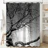 Tuniu Black Tree Branches Forest Wall Hanging Shower Curtain Modern Bathroom Decor Abstract Art Room Decor
