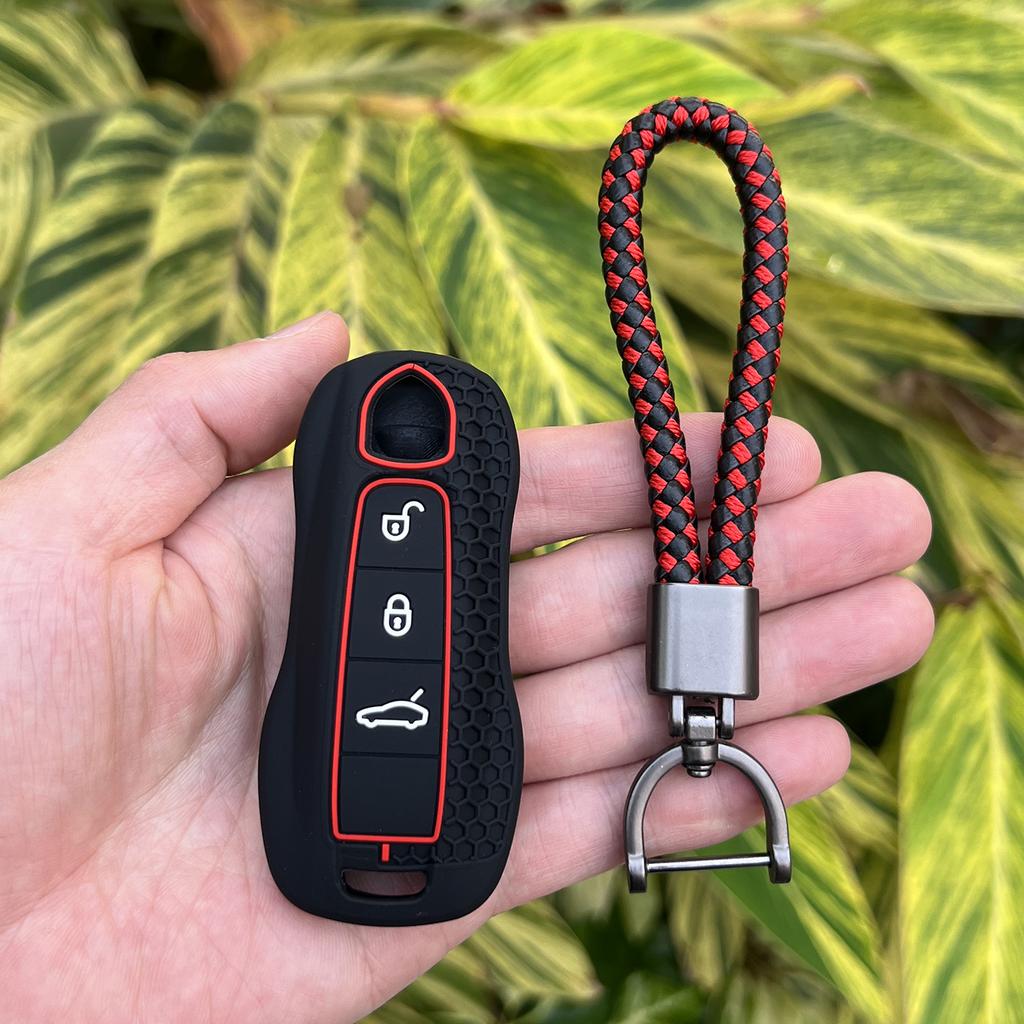 Silicone Car Key Case for Porsche Panamera Macan Cayenne 92A Boxster Carrera Cayman 911 981 991 918 Rubber Remote Cover Shell