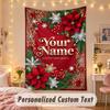 Wall Hanging TapestryChristmas Custom Name Print Art For Indoor Home Room Decoration Holiday Gift