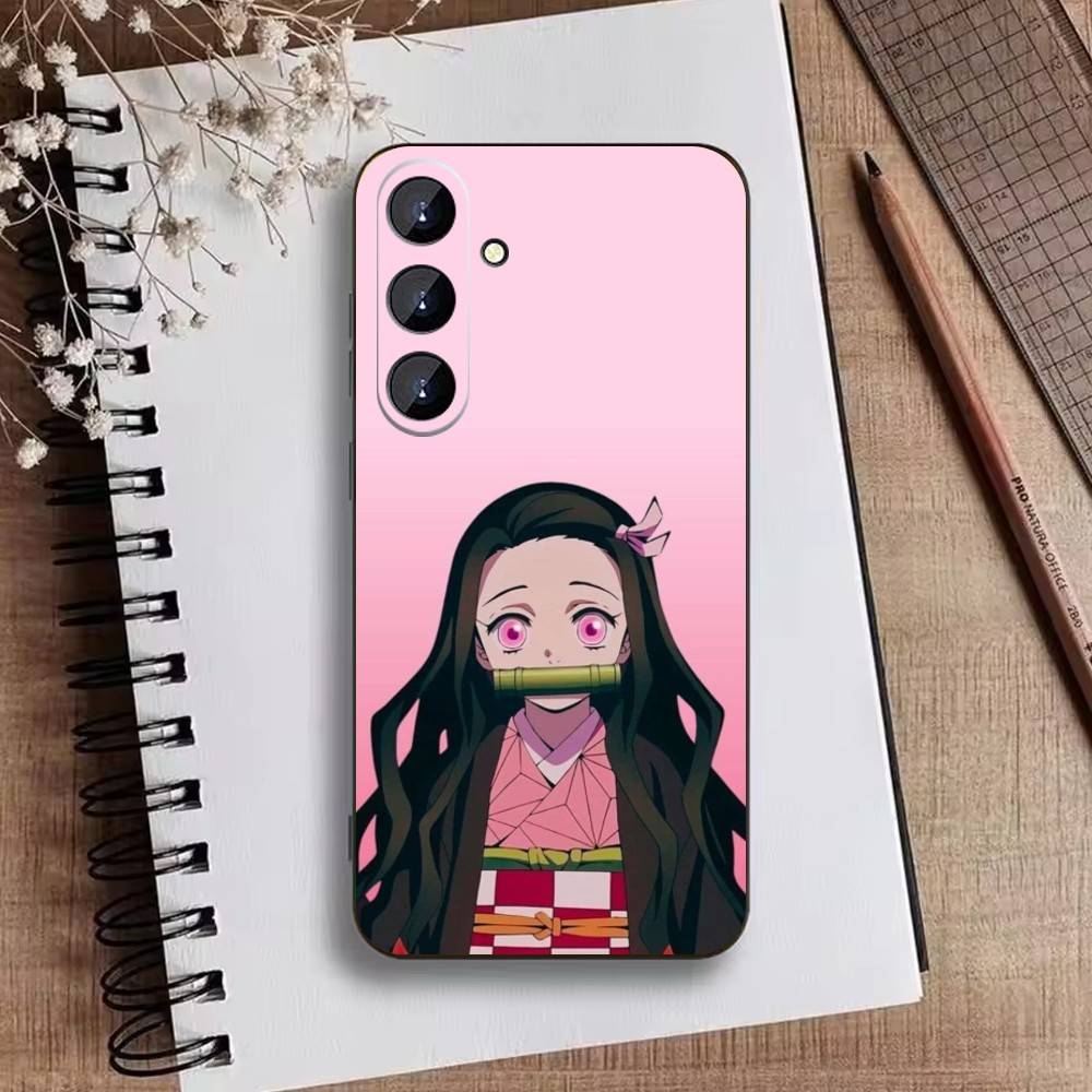 Nezuko O-Kamado Phone Case For Samsung Galaxy A73,A21s,A22,A31,A52,A53,A71,A41Soft Black Shell