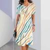 Vestito T-shirt a Maniche Corte da Vacanza Donna Stampa 3D Ampio Taglie Forti Vestiti da Spiaggia