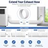 Vent Hose Connector AC Exhaust Hose Coupler ABS Vent Hose Connector  Air Conditioner Accessories