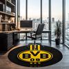 Borussia Dortmund Printed Round Rug Carpet Chair Rug Area Rug Entryway Doormats,for Office Chair Living Room Bedroom Kitchen Room.
