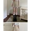 Lace-trimmed Pleated High-waisted A-line Skirt New Style Anti-exposure Slimming Hot Girl