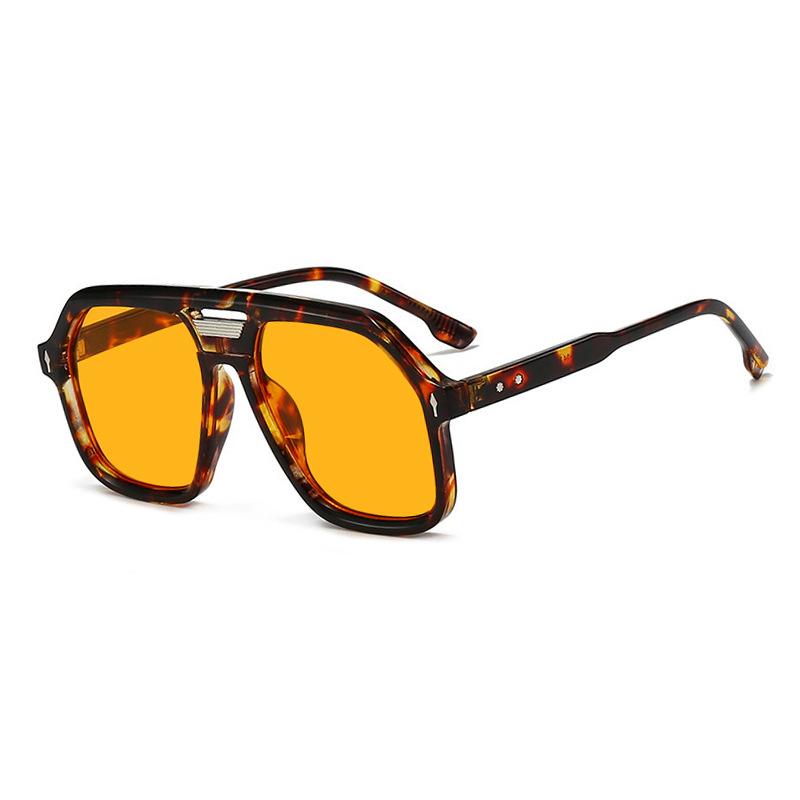 Arrow rice nails double beam large frame pilot sunglasses new fashion sunglasses big face European and American sun