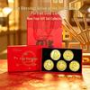 2027 Year of the Sheep Gold Coin: Auspicious Zodiac Commemorative Gift Box Set with Red Envelope.