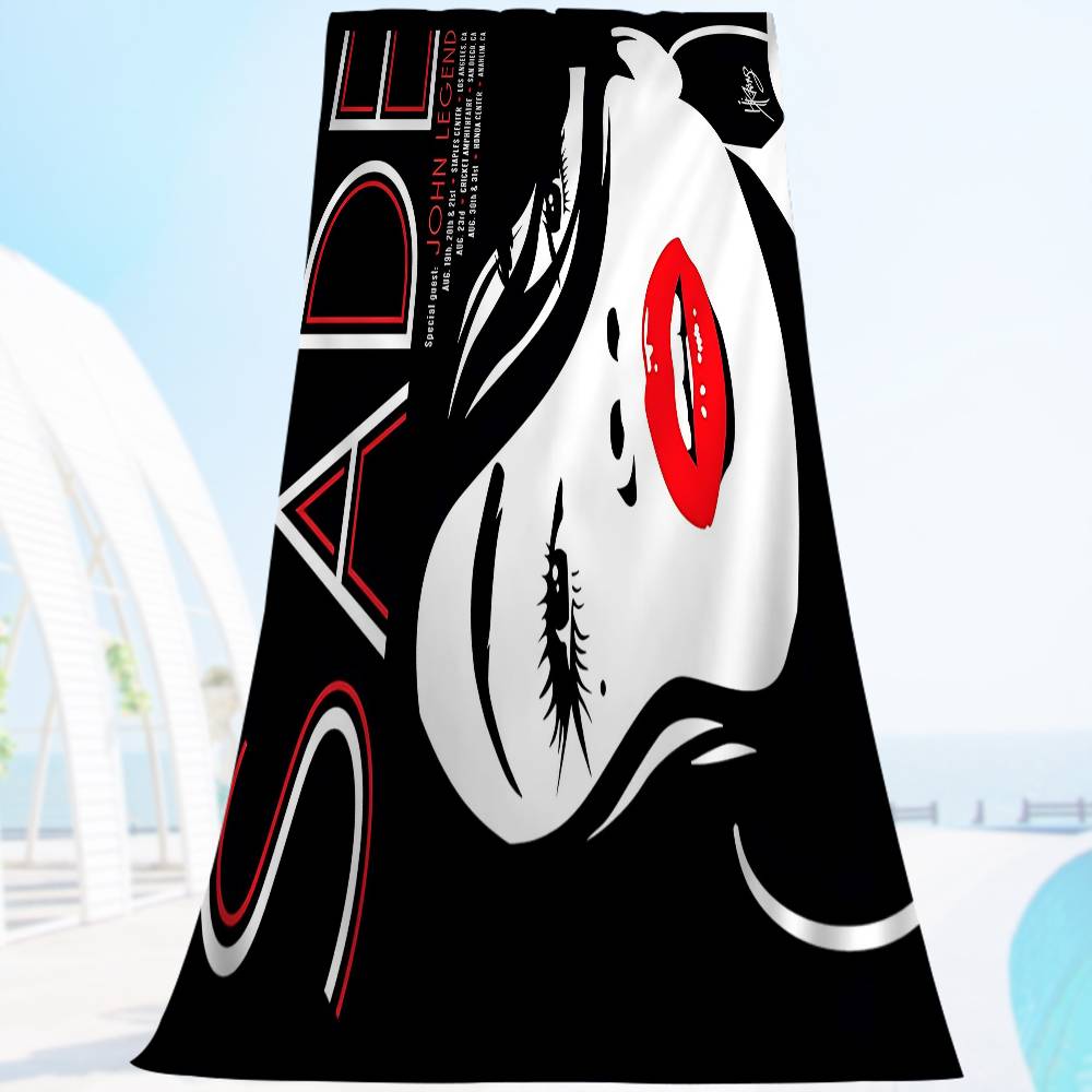 Popular Singer S-sade Microfiber Blanket Quick Drying Beach Towels Oversized Printing Super Absorbent Pool Towel Blanket