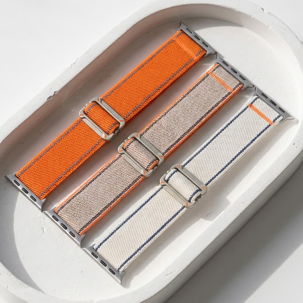 New Elastic Weave Nylon Sport Strap for Apple Watch Ultra3 2 49mm Band For Iwatch 11 10 9 8 7 6 5 SE3 4 46/42/45/44/41/40/38mm