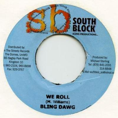 7inch Record BLING DAWG / DELLY RANKS - We Roll / Haters South Block 2003 Jamaica Reggae, Ska & Dub