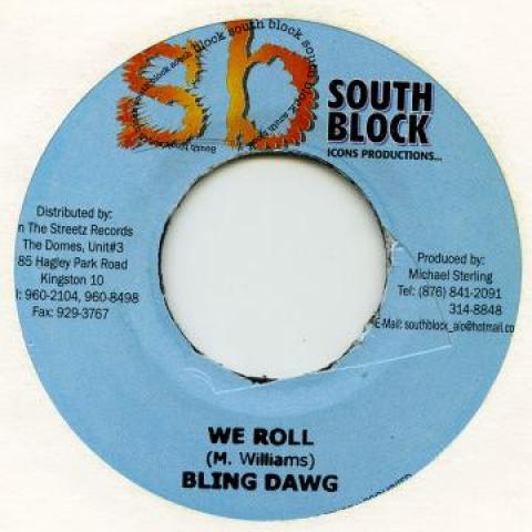7inch Record BLING DAWG / DELLY RANKS - We Roll / Haters South Block 2003 Jamaica Reggae, Ska & Dub