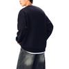 Anta Comfortable Casual Round Neck Pullover Simple Loose Sweatshirt Unisex Sweatshirt Basic-Black 972448712-6