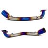 GY6 Stainless Steel Burnt Blue Exhaust Pipe, 51MM Diameter, Thickened Front Section for Motorcycle Modification