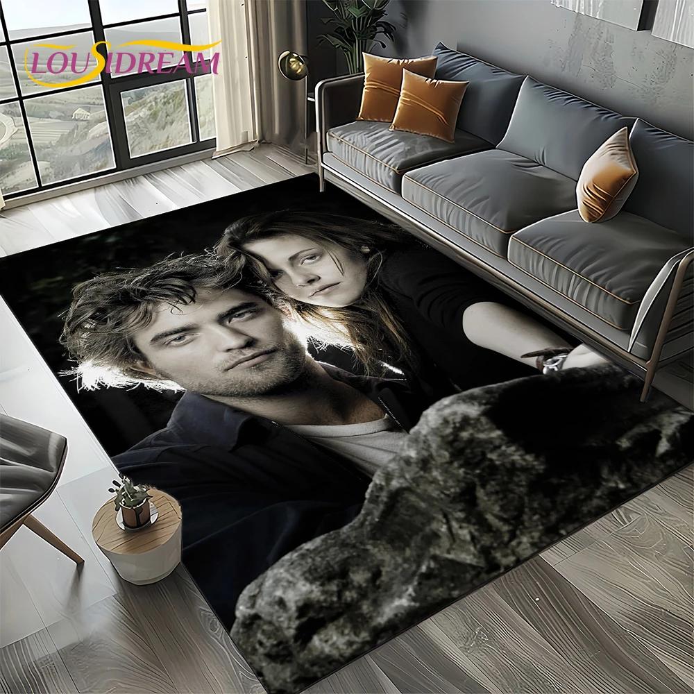 Twilight Saga Serie Edward Bella Film Teppich für Wohnzimmer Schlafzimmer Zuhause Sofa Dekoration, Kinder Teppich Rutschfeste Bodenmatte