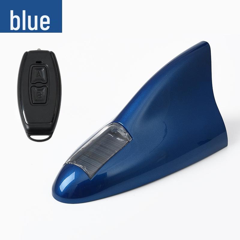 Remote-Control LED Solar Shark Fin Antenna for Car Decoration