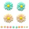 1 Pair Chrysanthemum Flower Earrings Earrings Ear Clip Pin Brides Weddings Women Girls Jewelry