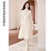 Sisui Nianhua Elegant Long Sleeve Midi Dress