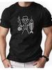 Fisherunisex And Fish Skeleton Pattern Unisexs Pure Cotton Tshirt Outdoor Street Top