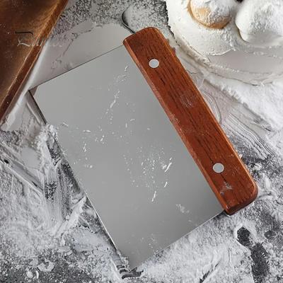 Dough Scraper Cutter Stainless Steel Pastry Scraper Chopper Multipurpose Kitchen Utensil for Bread Pastry And Pizza