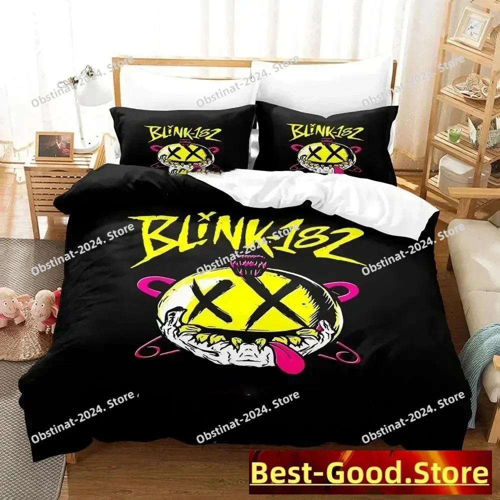 Juego de Cama Impresión 3D Top Blink-182 Niños Jóvenes Niñas Jóvenes Individual Doble Queen King Medidas Suave Funda Nórdica Funda de Almohada Cama Para niños Adulto
