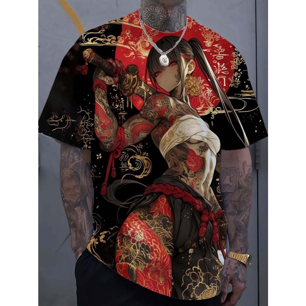 Cartoon Sexy Girl Pattern Men's T-shirt