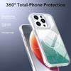 For iPhone 14 Pro Max Magnetic Case Gradient Glitter Shockproof TPU PC Phone Cover Compatible with MagSafe