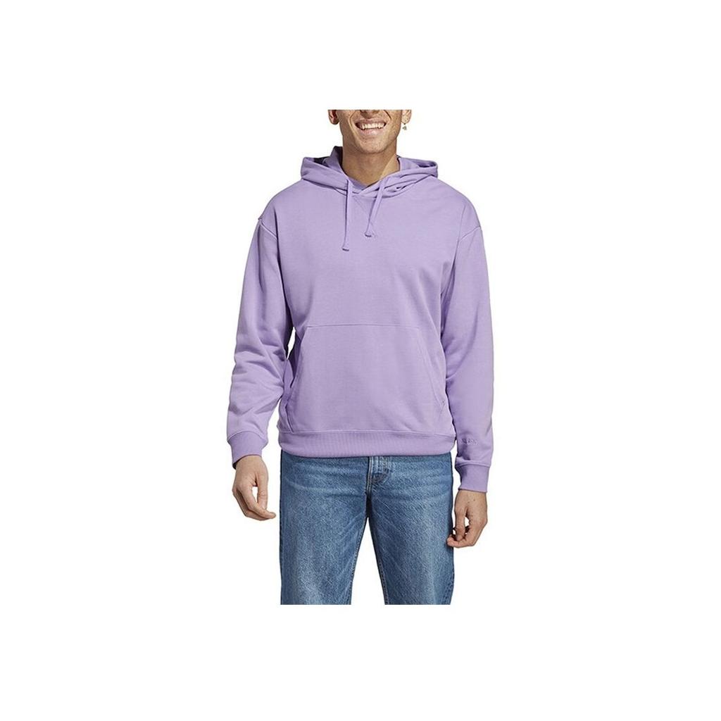 Adidas Solid Color Logo Hoodie Men Tops Violet IC9764