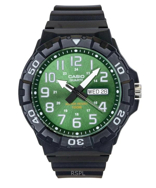 Casio Analog Resin Strap Green Dial Quartz MRW-210H-3BV 100M Men s Watch