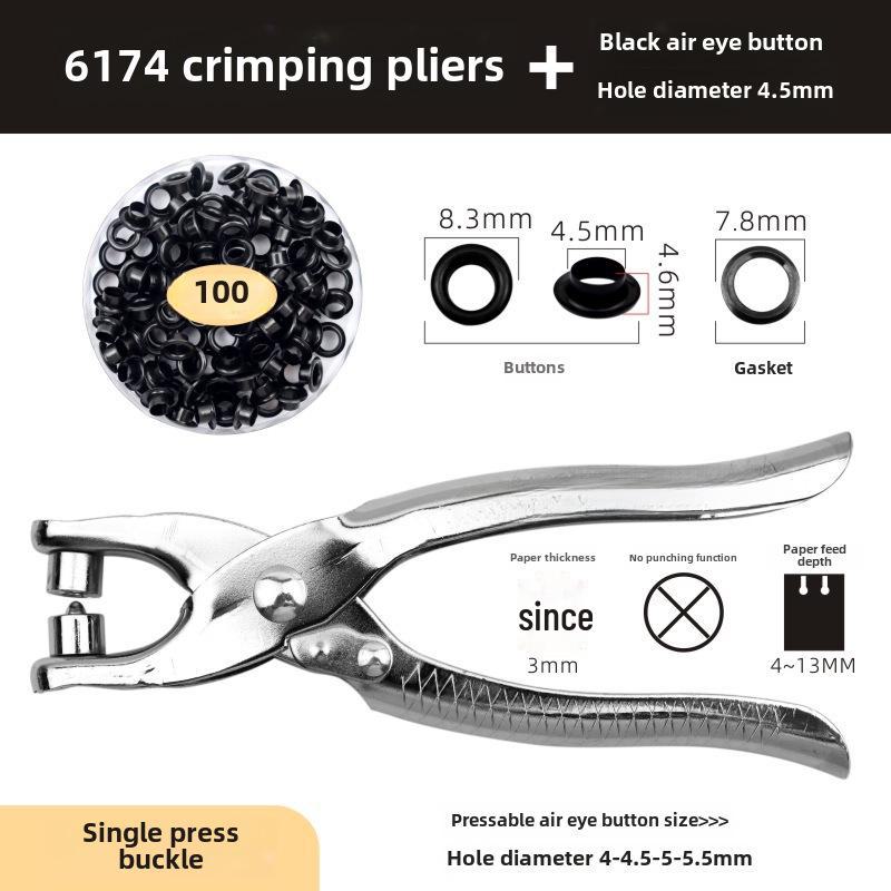 Heavy-Duty Manual Eyelet Punching Tool for DIY Projects.