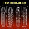 Pleasure Barbed Anti-Ejaculation Condom with Delay Ejaculation and Locking Ring - Adult Sex Sleeve for Couples