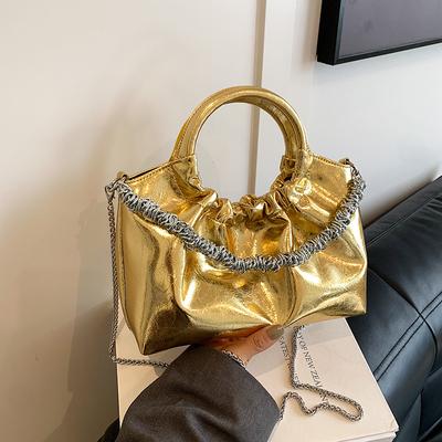 Dames laser heldere schoudertas grote capaciteit Koreaanse mode gevouwen crossbodytas nieuw