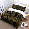 Golden geometric diamond patterns. Bedding sets Duvet cover sets Duvet covers Pillowcases(1 * Duvet Cover 2 * Pillowcases without duvet insert)