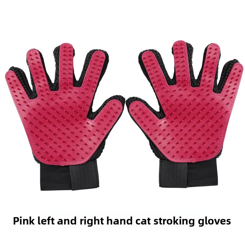 

Перчатки для ласки кошек, Расческа для шерсти собак, Щетка для шерсти собак, Принадлежности для удаления шерсти домашних животных, Чудо-инструмент для удаления шерсти, Очиститель кошачьей шерсти Two hands, left and right розовый