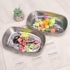 Metal Serving Dish Vintage Tinplate Dinner Plate Stainless Steel Serving Tray Round Seasoning Plates Set For Fruits For Dining
