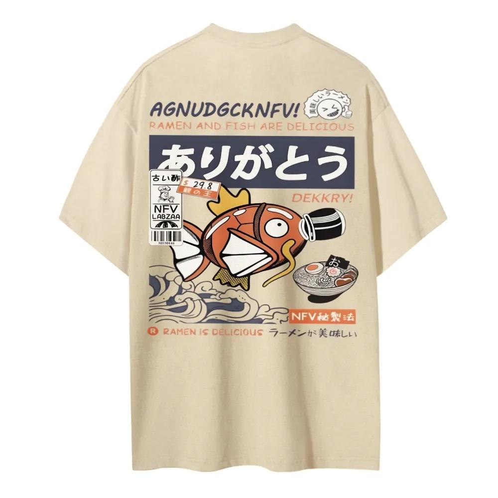Pokémon Cotton Unisex Crewneck Anime TShirt Comfortable Shortsleeved Sports and Casual Mens and Womens Tops Popular Tshirt