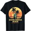 Santa Monica Beach California Surfing Sunset T-Shirt(2)