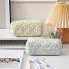 Polyester Pencil Case Large Capacity Storage Bag New Floral Quilted Pen Bag  Daily Stationery