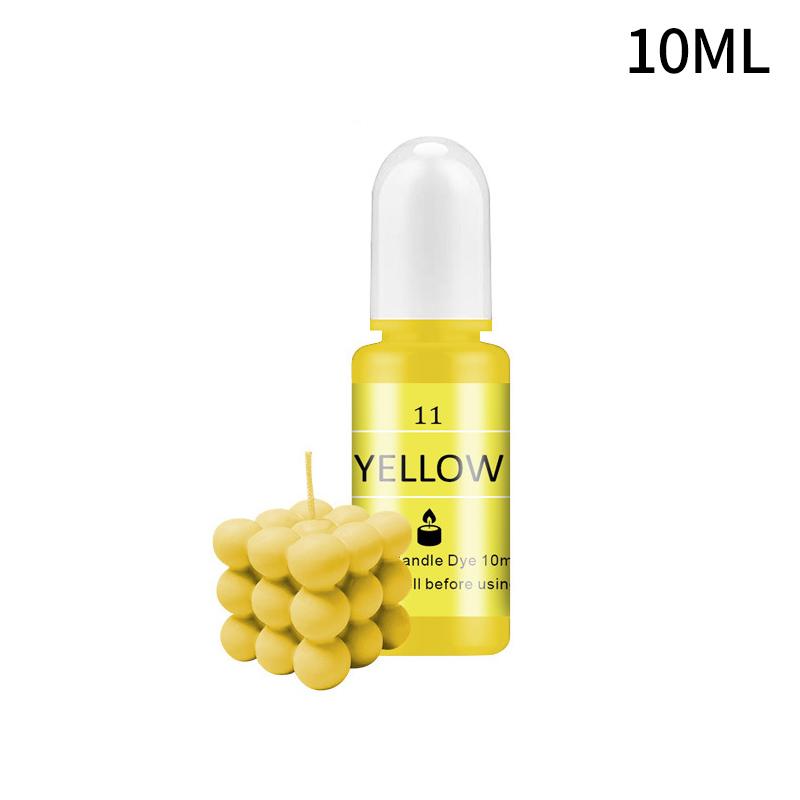 

10ml Candle Wax Pigment Liquid Pigment for Aromatherapy Candle Colorant Pigment DIY Candle Mold Coloring Soap Beeswax Soy Wax S жовтий