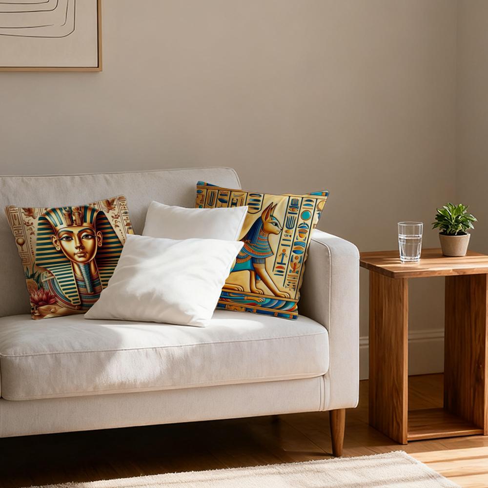 Pillow Case luxurious home office, sofa decorative Multi sized car seat cushions, pillowcases Egyptian pyramid pharaohs