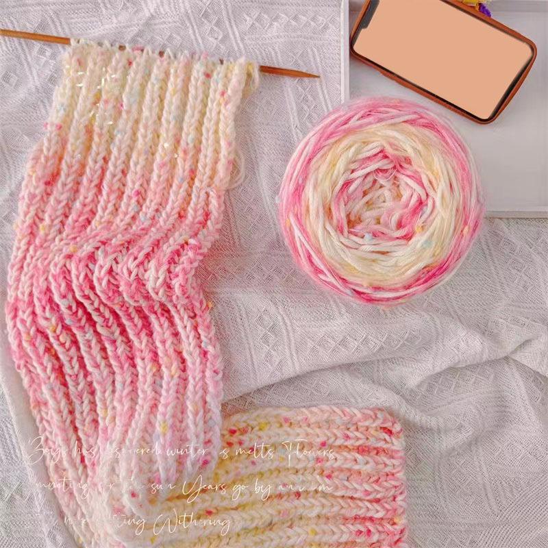 

Набор для самостоятельного изготовления шарфа «конфетка» с градиентом и радужными цветами — материалы для вязания шерстяных клубков